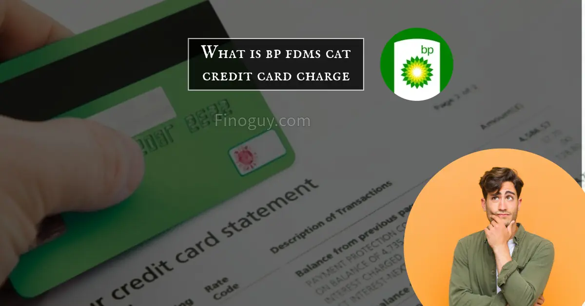 A screenshot of a credit card statement showing a transaction for bp fdms cat credit card charge